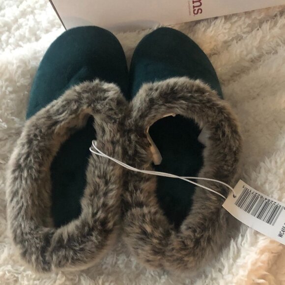 DEARFOAMS DARK FOREST VELOUR CLOG SMALL (5-6) NEW IN BOX - Picture 3 of 11